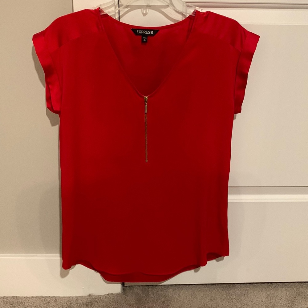 Express, size small, red blouse